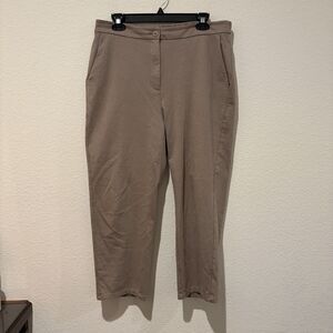 EUC Eileen Fisher Cotton Blend Pints High Waisted Pants Women’s Petit Large Tan